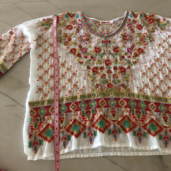Johnny Was Heavily Embroidered Sandra Blouse - Picture 12 of 15